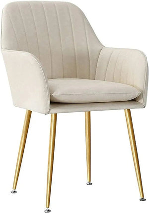 Dining Room Living Room Dining Chair, Velvet Fabric Visitor Chair in Hotel, Restaurant, Office...(Beige)