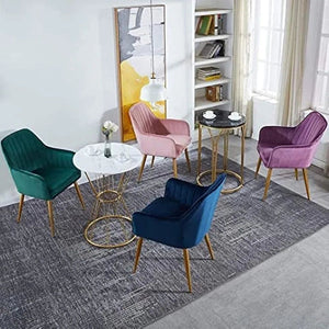 Dining Room Living Room Dining Chair, Velvet Fabric Visitor Chair in Hotel, Restaurant, Office...(Beige)