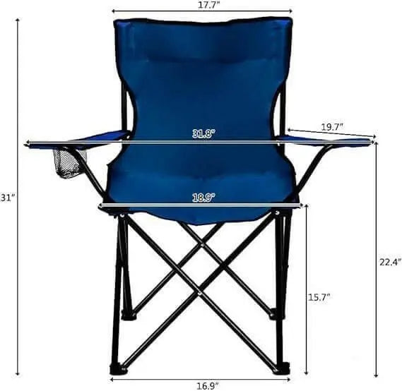 ECVV (2 Pcs) Portable Folding Beach Camping Chair
