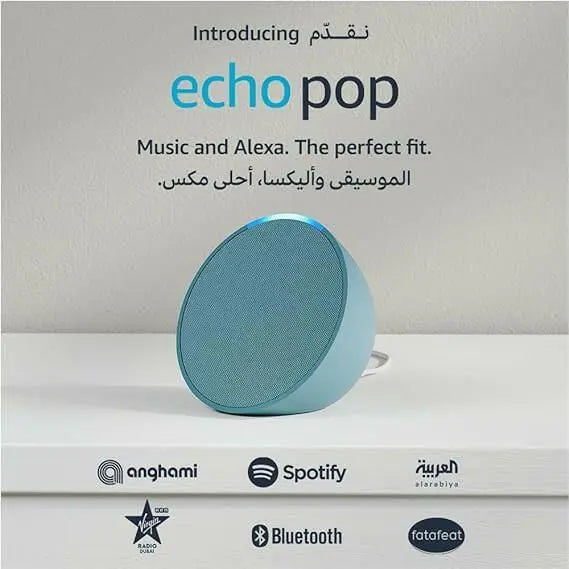 Echo Pop | Full sound compact Wi-Fi & Bluetooth smart speaker with Alexa