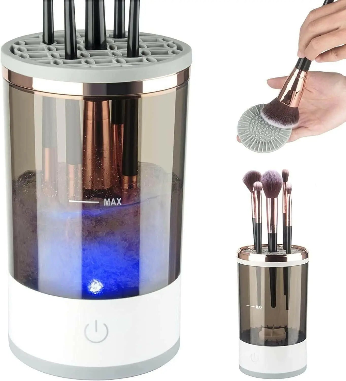 Electric Makeup Brush Cleaner,Makeup Brush Cleaner Machine with Brush Mat,Cosmetic Brush organization,Deep Cleaner Brush Spinner