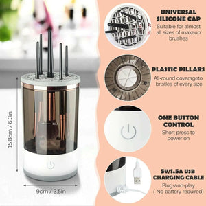 Electric Makeup Brush Cleaner,Makeup Brush Cleaner Machine with Brush Mat,Cosmetic Brush organization,Deep Cleaner Brush Spinner