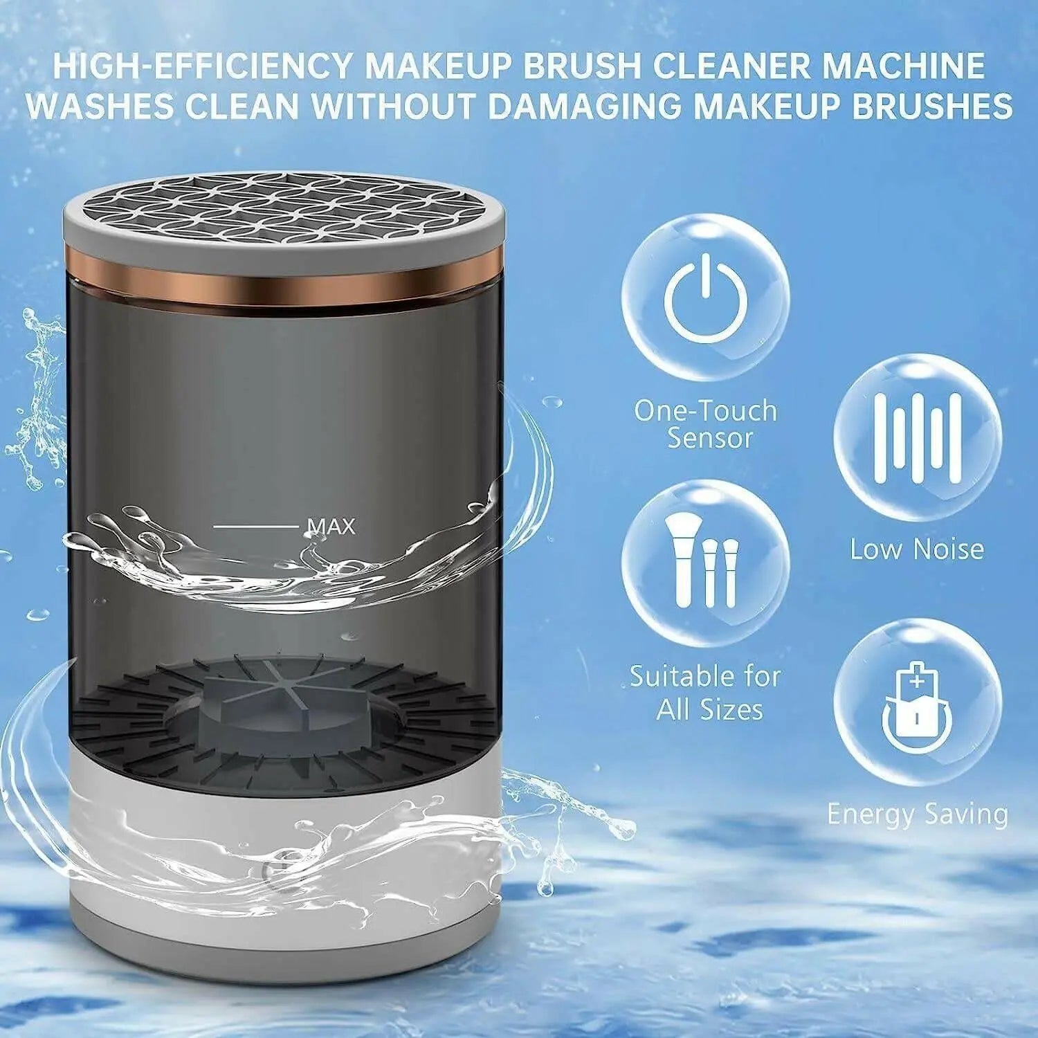 Electric Makeup Brush Cleaner,Makeup Brush Cleaner Machine with Brush Mat,Cosmetic Brush organization,Deep Cleaner Brush Spinner