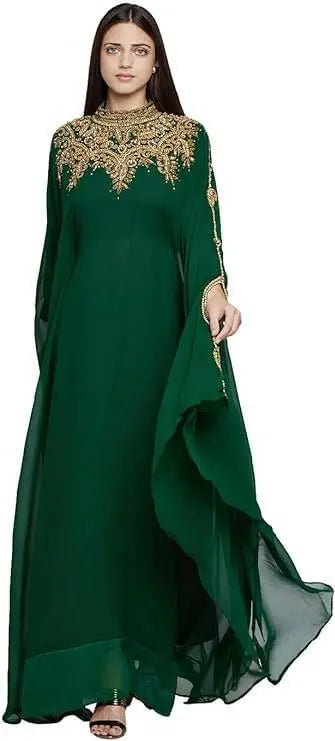 Embellished Long Sleeves Moroccan Kaftan