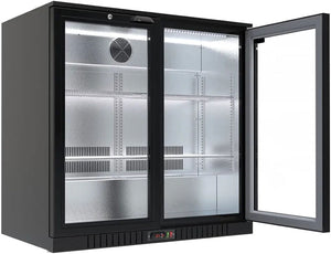 Empire Double Hinged 2 Door Commercial Chiller for Bottle and Beverage Display Refrigerator - Next Business Day Delivery Available