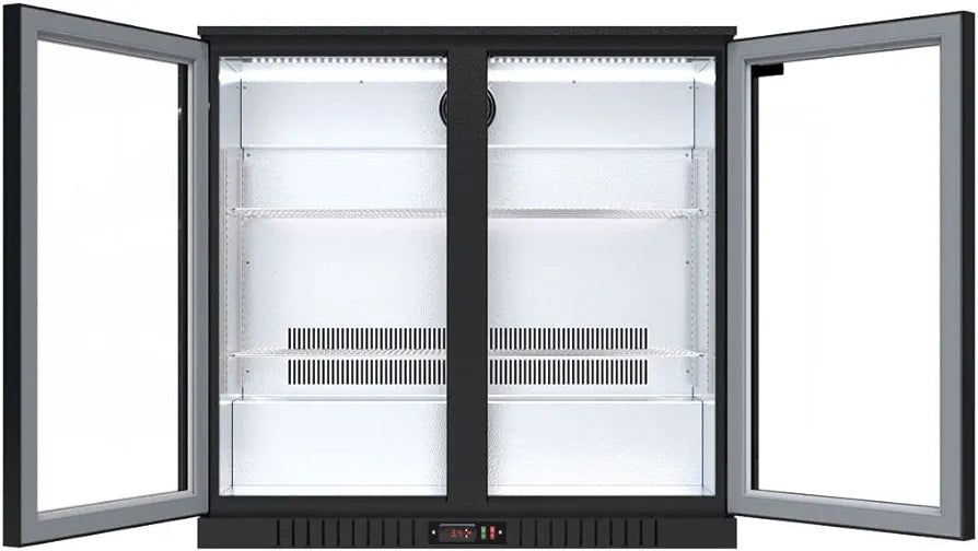 Empire Double Hinged 2 Door Commercial Chiller for Bottle and Beverage Display Refrigerator - Next Business Day Delivery Available