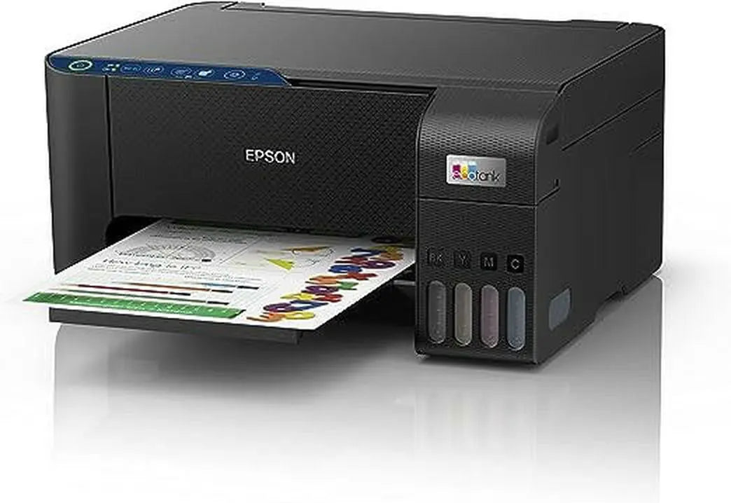 Epson Printer Ecotank L3251 Home Ink Tank Printer A4, Colour, 3-In-1 With Wifi And Smartpanel App Connectivity, Black, Compact