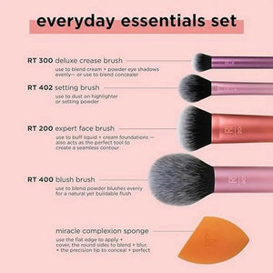 Essentials Makeup Brush Set gives you 5 essential tools to master any look tapered, soft and fluffy bristles. Blend powder