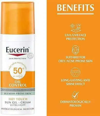 Eucerin SPF 50+ Gel-Cream - Oil-Control Sunscreen
