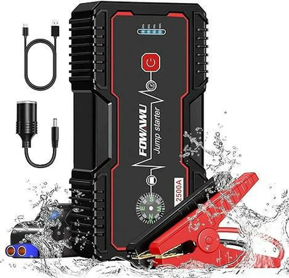 FOWAWU 22800mAh 2500A Car Jump Starter,Water-Resistant Jump