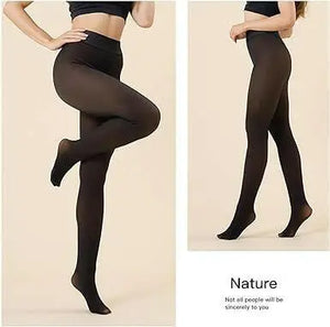 Fleece Lined Tights Women Leggings Fake Translucent Warm Fleece Lined Tights Thermal Pantyhose Women Tights Plush High Waist Winter Tights for Women