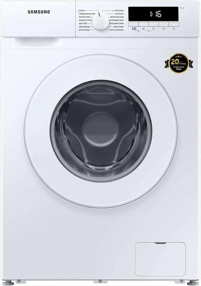 Samsung Front Load Washing Machine with Quick Wash, 7Kg, White, Eco Drum Clean, WW70T3020WW/GU, 20 Year Warranty on Digital Inverter Motor
