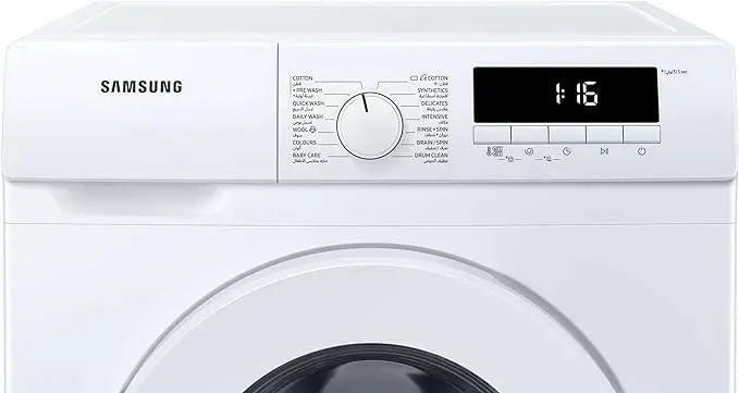 Samsung Front Load Washing Machine with Quick Wash, 7Kg, White, Eco Drum Clean, WW70T3020WW/GU, 20 Year Warranty on Digital Inverter Motor