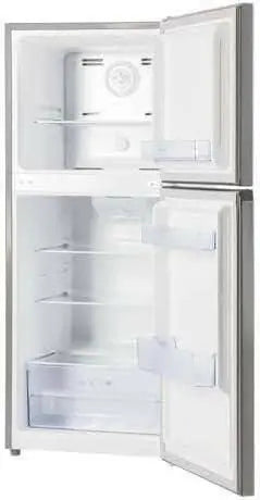 Geepas 180 L Double Door Total No-Frost Refrigerator- GRF2522SXN| Multi-Airflow with Faster and Deep Cooling| LED Interior Light and Glass Shelves