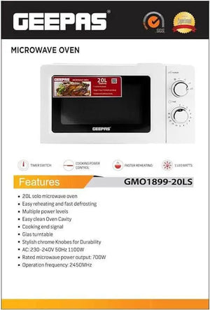 Geepas 20L Microwave Oven GMO1899