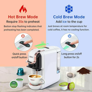 HiBREW 5-in-1 Coffee Machine, 19 Bar Espresso for Capsules