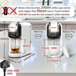 HiBREW 5-in-1 Coffee Machine, 19 Bar Espresso for Capsules