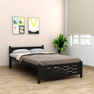 High Quality Cold Rolled Steel Double Bed - Black Metal Frame