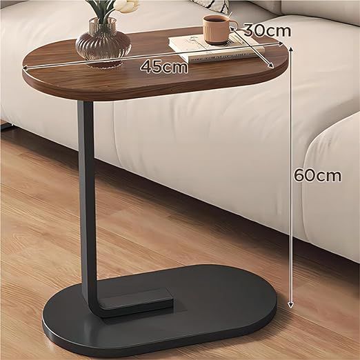 Home Side Tables For Living Room, Sofa Side Table Small Coffee Table Anti-Rust Waterproof, End Tables for Living Room Bedroom Balcony Office (BROWN)