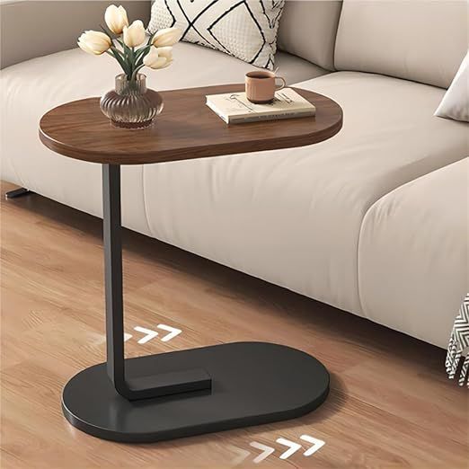 Home Side Tables for Small Spaces，Sofa Side Table Small Coffee Table Anti-Rust Waterproof, End Tables for Living Room Bedroom Balcony Office (BROWN1)