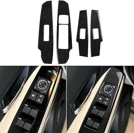 NVCNX Car Power Window Lift Switch Button Panel Cover Decal Compatible with Lexus IS250 2014 2015 / IS200t 2016 2017 / IS300 2016-2020
