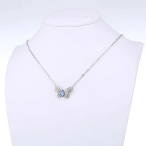 KRUCKEL Sparkling Butterfly White Gold plated necklace made with Swarovski® Crystals swarovski swan necklace