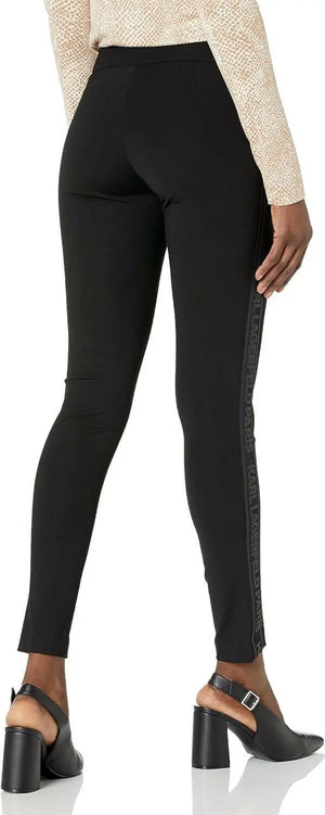 Karl Lagerfeld Paris women's Cool Compression Skinny Mid Rise Logo Taping Pant Casual Pants