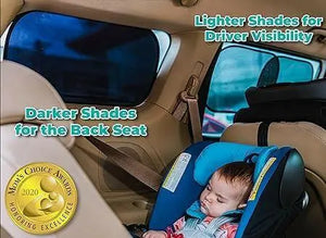 Kinder Fluff Car Window Sun Shade for Baby 4 Pack -Certified