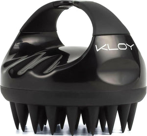 Kloy Hair Scalp Massager Shampoo Brush With Soft Silicone Bristles- Black