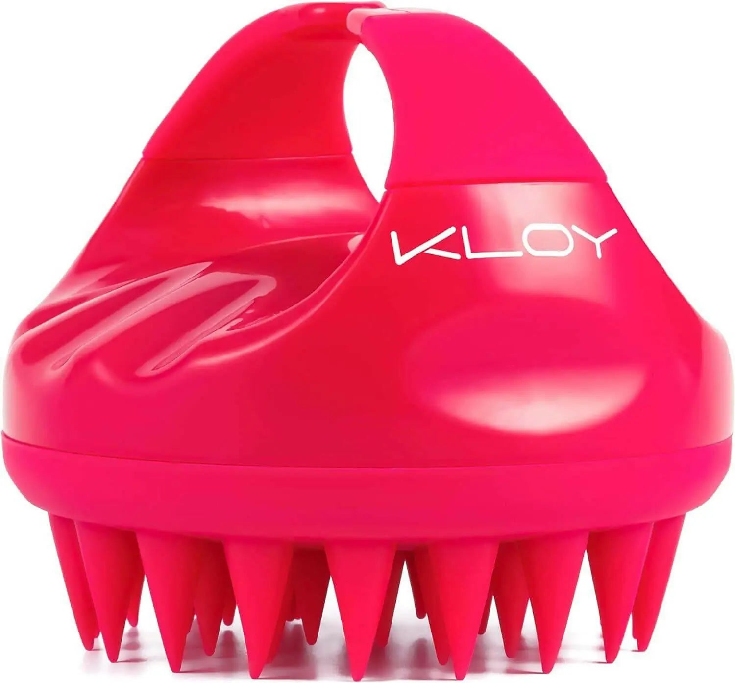 Kloy Hair Scalp Massager Shampoo Brush With Soft Silicone Bristles- Black