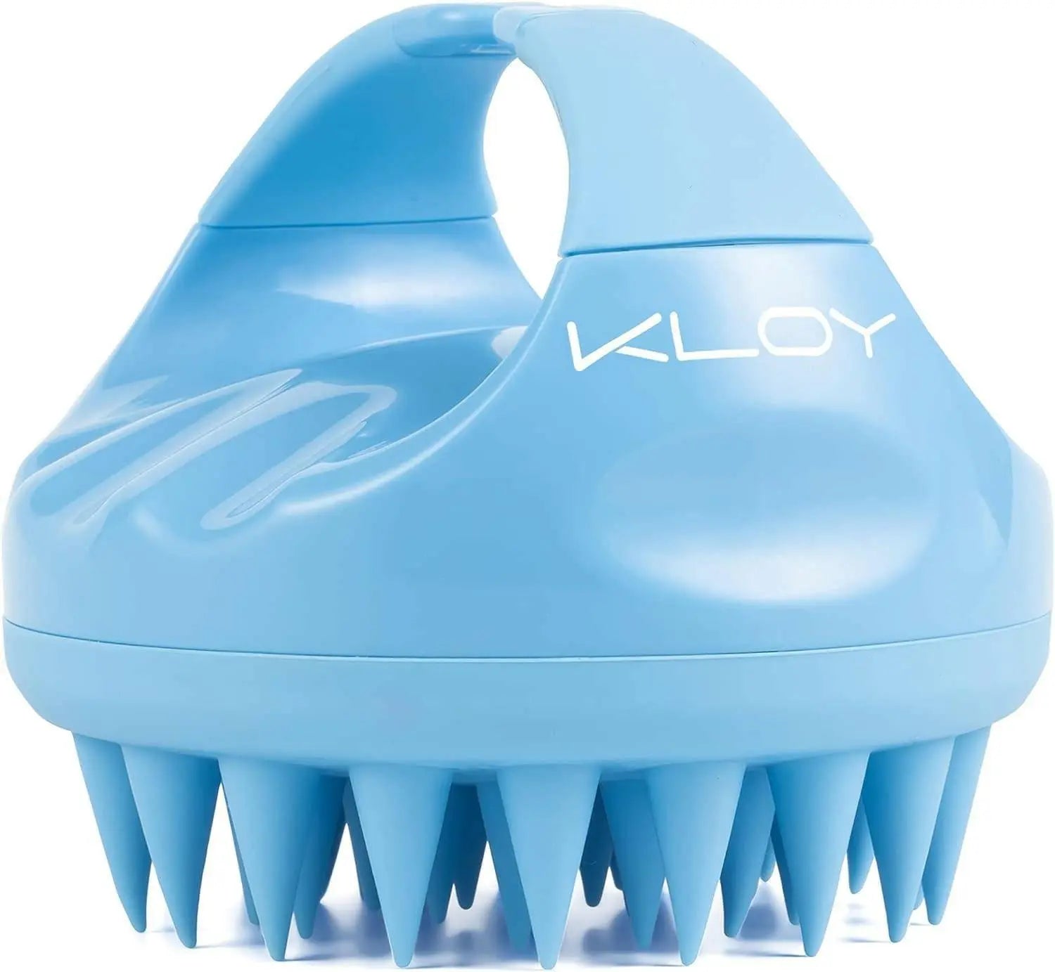 Kloy Hair Scalp Massager Shampoo Brush With Soft Silicone Bristles- Black