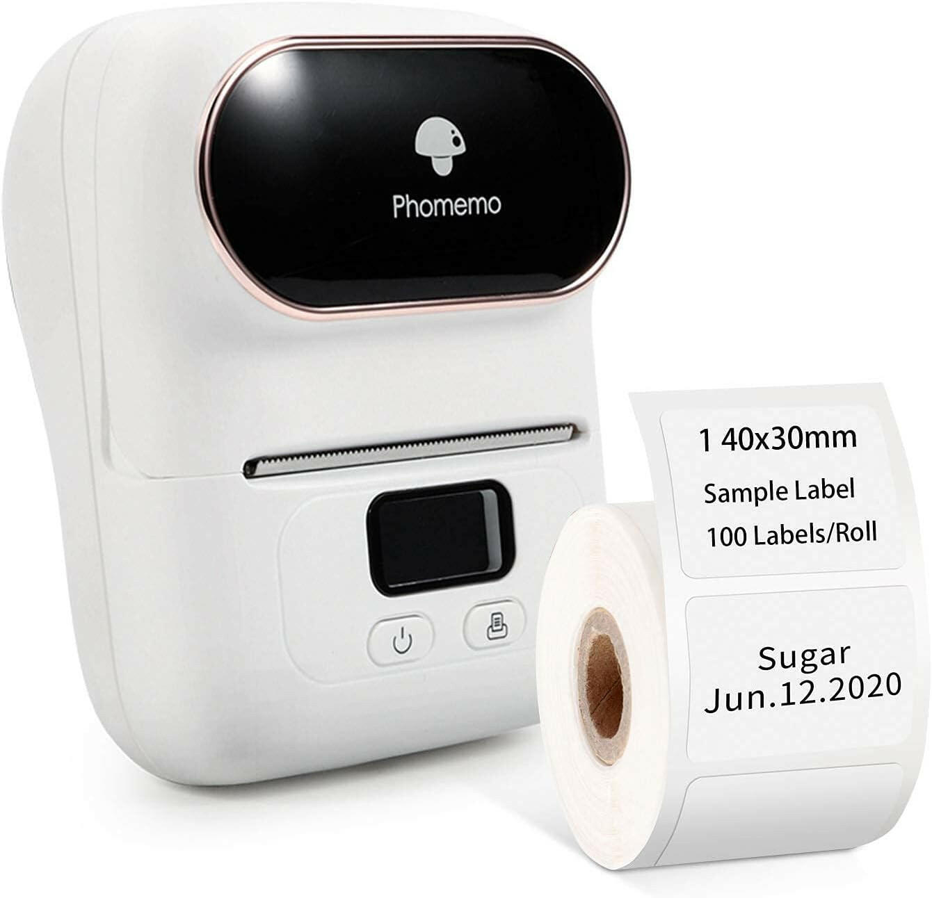 Label Sticker Maker Machine - Phomemo M110 Portable Bluetooth Thermal Label Printer. Sticker Maker, Barcode Printer, Arabic and English,For iOS & Android