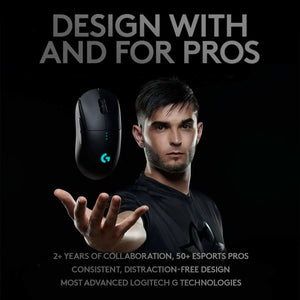 Logitech G PRO Wireless Gaming Mouse, HERO 25K Sensor, 25,600 DPI