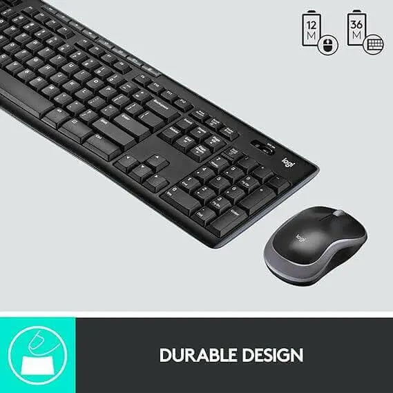 Logitech Mk270 Wireless Keyboard And Mouse Combo For Windows, 2.4 Ghz Wireless, Compact Wireless Mouse, 8 Multimedia And Shortcut Keys