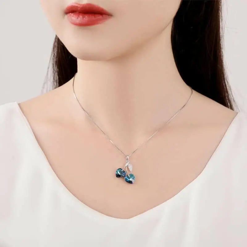 Luxury Bee Swarovski Pendant Crystal Necklace Silver Sterling 925, Necklace for women