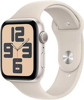 New Apple Watch SE (2nd Gen, 2023) [GPS 40mm] Smartwatch with Starlight Aluminum Case with Starlight Sport Band S/M. Fitness & Sleep Tracker