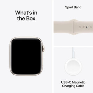 New Apple Watch SE (2nd Gen, 2023) [GPS 40mm] Smartwatch with Starlight Aluminum Case with Starlight Sport Band S/M. Fitness & Sleep Tracker