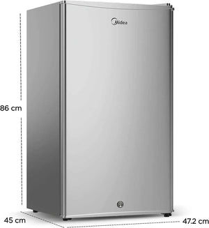 Midea 120L Single Door Refrigerator with Separate Chiller Compartment, 2L Bottle Holder, Adjustable Legs, 5 Year Compressor Warranty