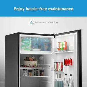 Midea 268 Liters Free Standing Single Door Refrigerator, Semi Auto Defrosting, Tempered Glass, Full Insulation Body, Best Compact Small Fridge