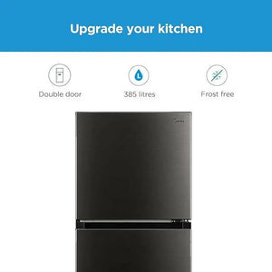 Midea 390L Gross Top Mount Double Door Refrigerator MDRT390MTE28 2 Doors Frost Free Fridge Freezer with Smart Sensor & Humidity Control