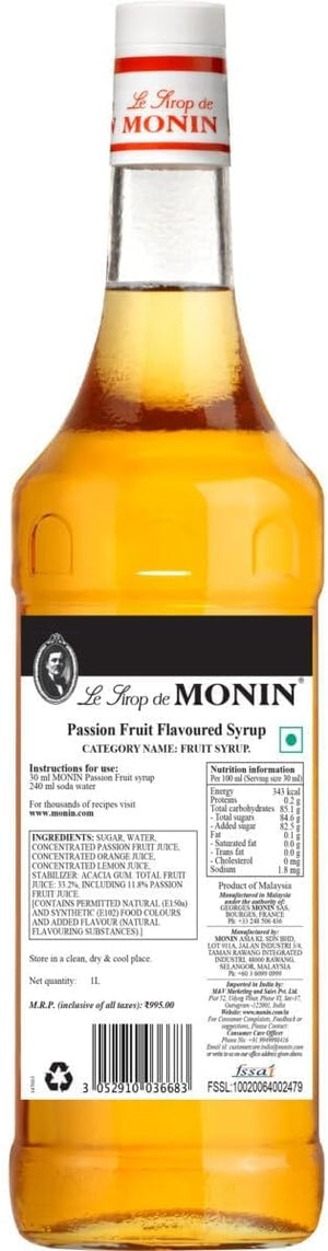 Monin Passion Fruit Syrup 1 Liter