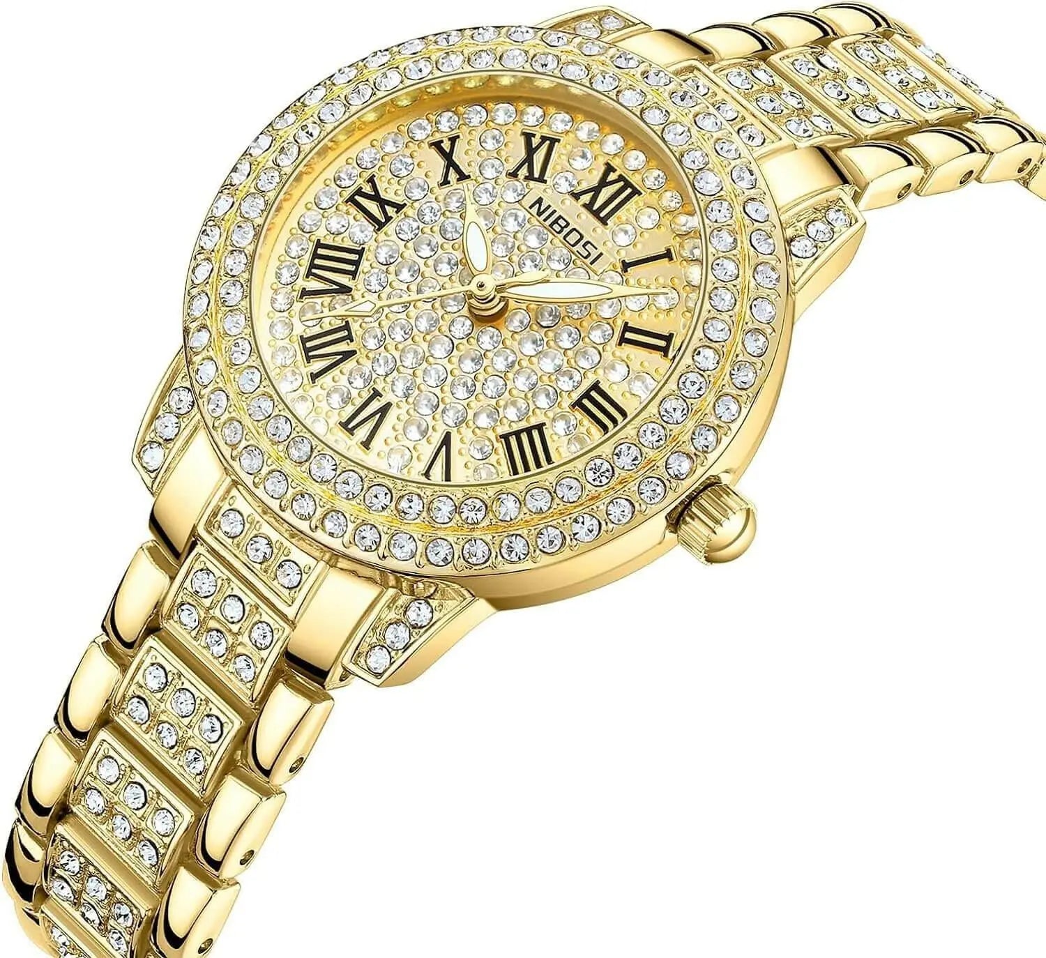 NIBOSI Women Wrist Watches Analog Dial Women's Watch for Girls&Miss&Ladies Diamond Studded with Stylish Girlfriend Watches