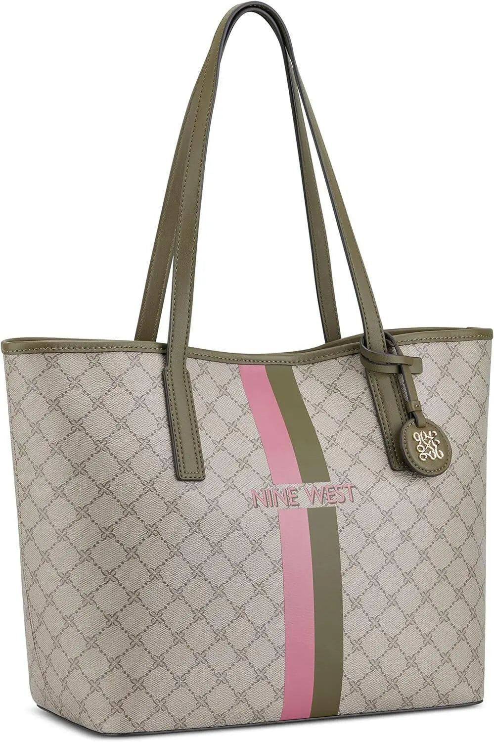 NINE WEST Delaine 2 in 1 Tote, Beige Logomilitary in UAE