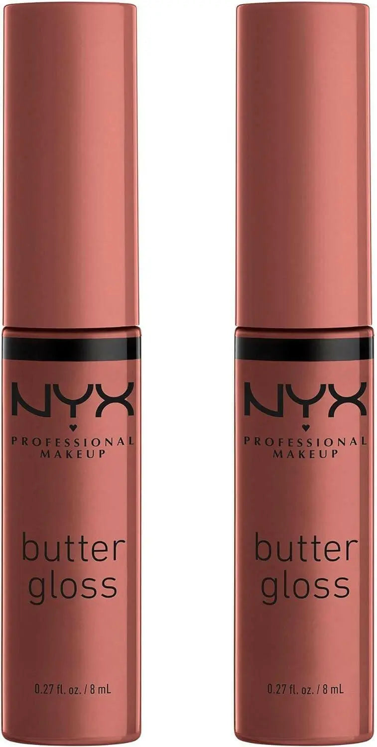 NYX Professional Makeup Butter Gloss, Non-Sticky Lip Gloss, Duo Pack