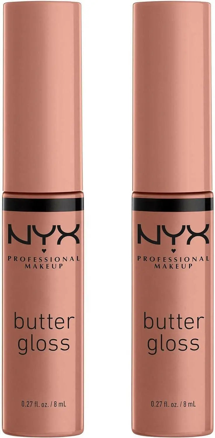 NYX Professional Makeup Butter Gloss, Non-Sticky Lip Gloss, Duo Pack