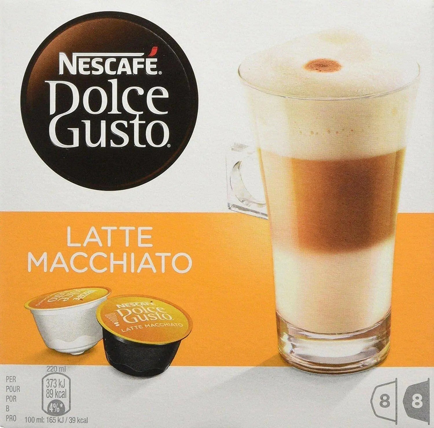 Necafe Dolce Gusto Latte Macchiato 16 Capsules 8 Servings