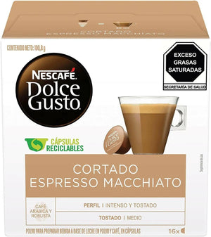 Nescafe Dolce Gusto Cortado Espresso Macchiato - 16 Capsules