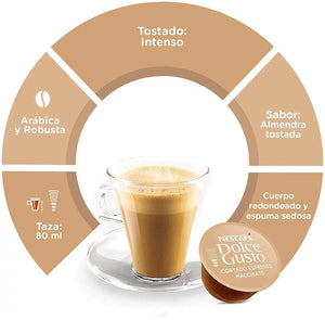 Nescafe Dolce Gusto Cortado Espresso Macchiato - 16 Capsules