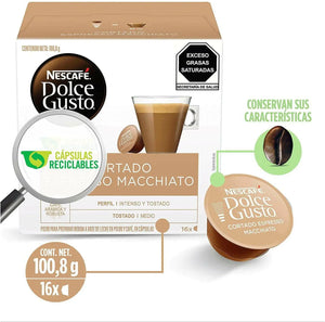 Nescafe Dolce Gusto Cortado Espresso Macchiato - 16 Capsules