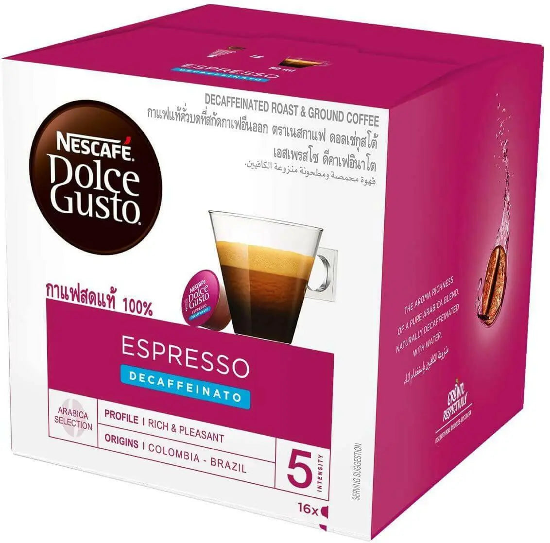 Nescafe Dolce Gusto Espresso Decaf Coffee Capsules (48 Capsules, 48 Cups)
